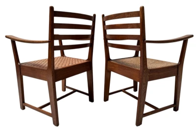 Two Modernist Art Deco Armchairs by Bas van Pelt for My Home, 1930s